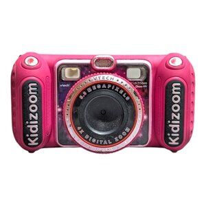 VTech KidiZoom Duo DX Digital Camera Pink 5MP - MP3 Player Tested Working